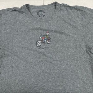 Life is Good T-shirt with Motorcycle Design